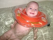 BabySwimmer круг для купания детей на шею(с погремушкой) ОПТ,  РОЗНИЦА