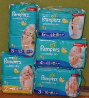 Підгузники Pampers Active Baby-dry. Всі розміри.